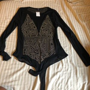 Black with gold see thru Blouse